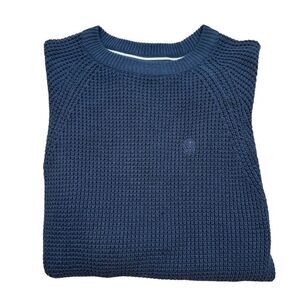 Men’s‎ Duck and Cover Brand Blue Waffle Knit Long Sleeve Sweater Size Small